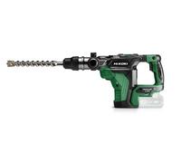 Martillo perforador a batería HIKOKI 36 V sin escobillas 7,1 J (SDS-max) con empuñadura de baja vibración (LVH) para taladrar hormigón hasta Ø 40 mm DH36DMAW2Z