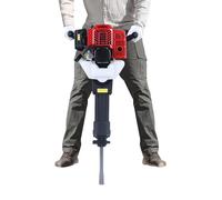 Martillo perforador de gasolina 52 cc 2 tiempos | Martillo perforador de hormigón 2,5 CV | con broca * 2 + pala dosificadora + embudo + filtro + accesorios pequeños * 7