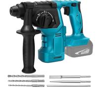 Martillo perforador para batería, compatible con batería de iones de litio Makita 18 V, martillo combinado sin escobillas, taladro de impacto, 3 funciones: taladros, taladros para martillo, cincel