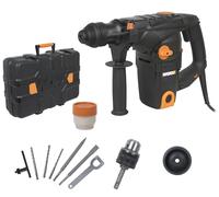 WORX WX333 Martillo SDS-Plus, 1.250W, 5J de potencia, 750r.p.m 3.700i.p.m, Caja de engranajes de aluminio, velocidad variable, taladro con percusión y solo percusión, para reformas intermedias