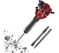Martillo Picador de Gasolina 1700W 52cc 2 Tiempos - Demoledor Pesado para Hormigón, Ladrillo y Roca con 2 Cinceles Templados, Ideal para Mantenimiento de Carreteras y Obra