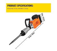 Martillo rotativo multifuncional con gato de demolición, 1400W, 1500W, 3600W, martillo eléctrico for romper el suelo, herramienta de impacto, taladro(3600W)