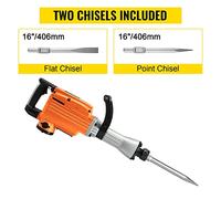 Martillo rotativo multifuncional de 2600 W con gato demolición caja, herramienta martillo eléctrico hormigón for romper el suelo, taladro impacto Resistente a la Corrosión(2PCS)