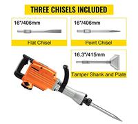 Martillo rotativo multifuncional de 2600 W con gato demolición caja, herramienta martillo eléctrico hormigón for romper el suelo, taladro impacto Resistente a la Corrosión(3PCS)