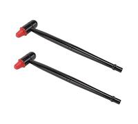 Martillos de Masaje Corporal de Madera, 2 Unidades, Mango Liso Negro | Espalda, Pies y Relajación, Diseño Portátil Multifunción, Uso Manual en y Abuelas, sin Colgante