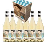 Martín Códax - Marieta Sin Alcohol | Vino Blanco Sin Alcohol | 100% Albariño | 0.0% Vol | Refrescante y afrutado | Ideal para aperitivos | Botella 75 cl | Servir entre 6º y 8ºC - 6 Botellas