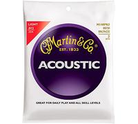 Martin Cuerdas ligeras para guitarra acústica M140, paquete de 3