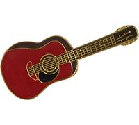 Martin Dreadnought - Pin esmaltado en forma de guitarra roja, talla única