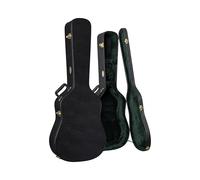 MARTIN Funda para guitarra estilo Dreadnought 14 trastes, moldeada, rígida, negra, terciopelo verde (12C345)