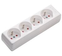 Martin Kaiser 4-Way Socket 90 Degree Earthing Pin and Shutter Arctic White (Enchufe Europeo) - 041K/kws [20 Piezas]