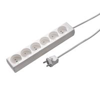 Martin Kaiser Cable blanco ártico de 1,5 m con enchufe de 6 vías sin conexión a tierra (Enchufe Europeo) - 1061ZL/15/kws [10 unidades]