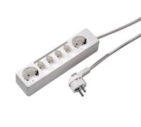 Martin Kaiser Enchufe de 6 vías con 2 tomas Schuko 4 Euro Cable de 1,5 m (Enchufe Europeo) - 1012ZL/15W/kws [10 Piezas]