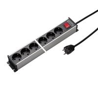 Martin Kaiser Regleta de 10 vías con interruptor y obturador de 1,5 m (Enchufe Europeo) - 1101KZL10l-sw15 [10 Piezas]