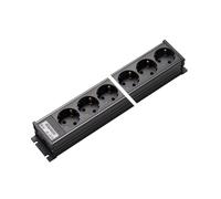 Martin Kaiser Regleta de 4 tomas de corriente negra sin interruptor (Enchufe Europeo) - 1102/4sw [10 Piezas]