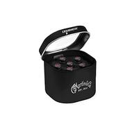 MARTIN LUXE by Martin Pins de chevalet pour guitare acoustique, jeu de pins de chevalet pour guitare acoustique, gris mat avec incrustation rouge, 6 pins par paquet (APP0005)