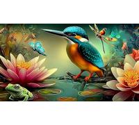 Martín Pescador 1000 Piezas Puzzle para Adultos Juego Educativo relajación Juego Familiar Divertido & desafiante para Adultos y niños de 12 años y más 38x26cm/1000pcs