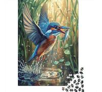 Martín Pescador atrapando pez Puzzle De 1000 Piezas Serie Art Collection Rompecabezas De Piso Y Juego Familiar Adultos Y Niños A Partir De 12 Año 70x50cm/1000pcs