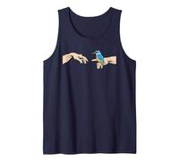Martín Pescador Ave del Año Martín Pescador Común Camiseta sin Mangas, Hombre, Azul Marino, M