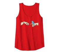 Martín Pescador Ave del Año Martín Pescador Común Camiseta sin Mangas, Mujer, Rojo, M