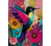 MartíN Pescador Diamond Painting Manualidades Adultos, 5D Flores Diamond Painting Adultos Completo, DIY Círculo Diamantes Punto de Cruz, Dibujos con Diamantes Para Decoracion 80x110cm - YZ250987X
