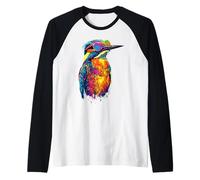 Martín Pescador Kingfisher Pájaro Martín Pescador Dulce Camiseta Manga Raglan