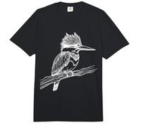 Martín Pescador Line Art Ornitólogo Comfort Colors Adult Heavyweight T-Shirt