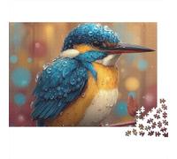 Martín Pescador Paquete Arte Fauna Naturaleza Rompecabezas Cartón Premium 1000 Piezas, Desafío Educativo Adultos, Regalo, Actividad Familiar 52x38cm/1000pcs