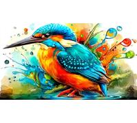 Martín Pescador Puzzle para Toda la Familia Regalo para Mujeres y Hombres 1000 Piezas Papel Reciclado Juego Familiar Divertido & desafiante Juegos educativos 38x52cm/1000pcs