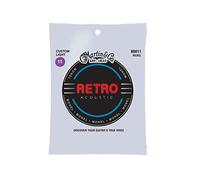 Martin Retro® Cuerdas para guitarra acústica, monel, calibre de luz personalizado, tono cálido y natural con larga vida útil