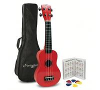 Martin Smith UK212-RD Ukelele Soprano Ukulele con Bolsa - Rojo, 21" Full Size Soprano