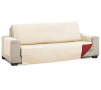 Martina Home Diamond Funda Cubre Sofá,Protector para Sofás Acolchado Reversible,Beige-Rojo, 4 Plazas