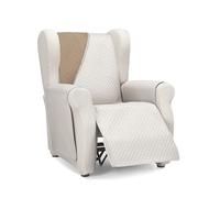 Martina Home Diamond Funda Cubre Sofá,Protector para Sofás Acolchado Reversible,Lino/Cuero, 1 Plaza/Relax