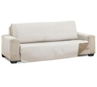 Martina Home Diamond Funda Cubre Sofá,Protector para Sofás Acolchado Reversible, Lino/Cuero, 3 Plazas