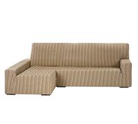 Martina Home Funda Elástica para Sofá Chaise Longue, modelo MEJICO, Brazo Izquierdo, color BEIGE, Tamaño desde 240 a 280 cm, tela
