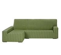 Martina Home Funda Elástica para Sofá Chaise Longue, modelo MEJICO, Brazo Izquierdo, color VERDE, Tamaño desde 240 a 280 cm