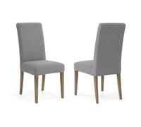 Martina Home - Fundas Elásticas para Silla con Respaldo Tokio, Pack 2 Unidades, Gris