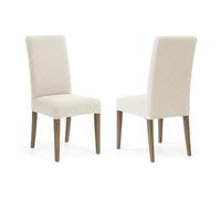 Martina Home - Fundas Elásticas para Silla con Respaldo Tokio, Pack 6 Unidades, Beige