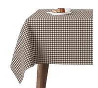 Martina Home Mantel Antimanchas CONFECCIONADO Petit Vichy MARRÓN 260X140 CM