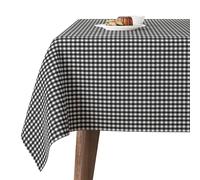 Martina Home Mantel Antimanchas CONFECCIONADO Petit Vichy Negro 250X140 CM