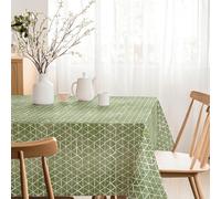 Martina Home Mantel Resinado Cervia Verde Redondo 140 cm Duradero y Resistente al Agua