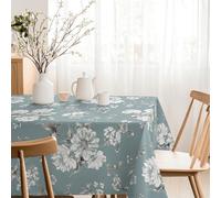 Martina Home Mantel Resinado Daniela Turquesa Redondo 140 cm Duradero y Resistente al Agua