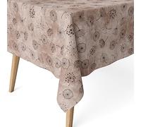 Martina Home Mantel Resinado León Marrón 140x140 cm Duradero y Resistente al Agua