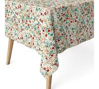 Martina Home Mantel Resinado Olena Rojo 220x140 cm Duradero y Resistente al Agua