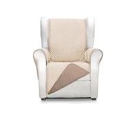 Martina Home Milano Funda Cubre Sofá, Protector para Sofás Acolchado Reversible 1 Plaza/Relax Beige/Cuero