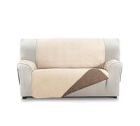 Martina Home Milano Funda Cubre Sofá, Protector para Sofás Acolchado Reversible 2 Plazas Beige/Marrón