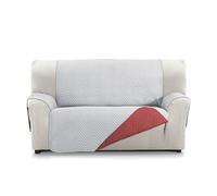 Martina Home Milano Funda Cubre Sofá, Protector para Sofás Acolchado Reversible 2 Plazas Rojo/Gris