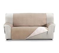 Martina Home Milano Funda Cubre Sofá, Protector para Sofás Acolchado Reversible 4 Plazas Lino/Cuero