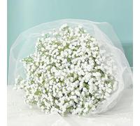 MARTINE MALL Babys Breath - 30 flores artificiales de aliento de bebé a granel, aliento de bebé falso Gypsophila real al tacto para boda, arreglo floral para decoración del hogar