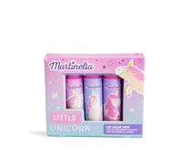 MARTINELIA - Bálsamo labial Trio Unicornio para niños - Surtido de 3 bálsamos labiales - Pintalabios hidratantes - Regalo para niñas