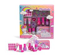 Martinelia Little Unicorn Nail & Lip Tin Box Set | Comprar n/a 5 esmaltes de uñas + 2 brillos labiales + 2 brillos labiales en tarro + plantillas + gemas adhesivas + caja metálica
